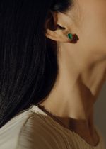 Серьги Кристал Классик с зеленым агатом / Crystal Classic