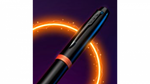 Ручка-роллер Parker IM Vibrant Rings Flame Orange, стержень:Fblk, в подарочной упаковке.