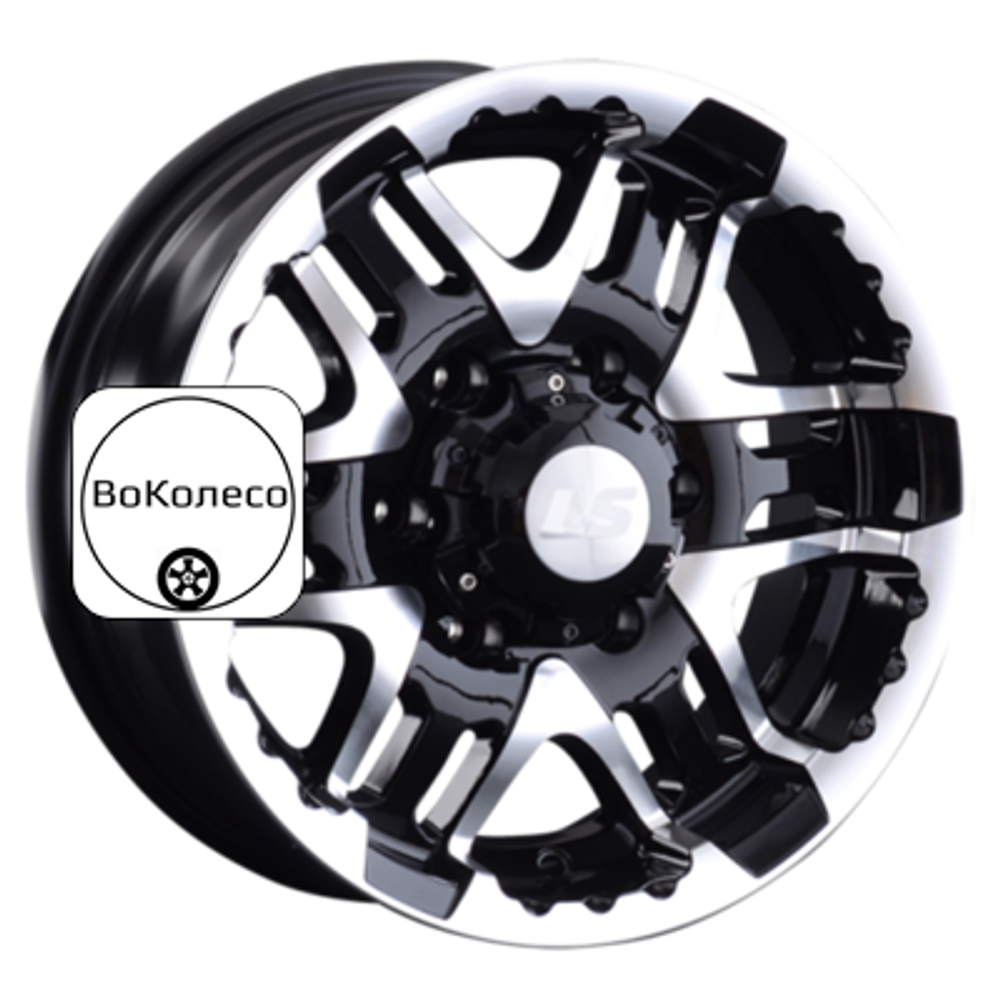 8x16/6x139,7 ET0 D106,1 894 BKF (конус, Колпак+лого) LS