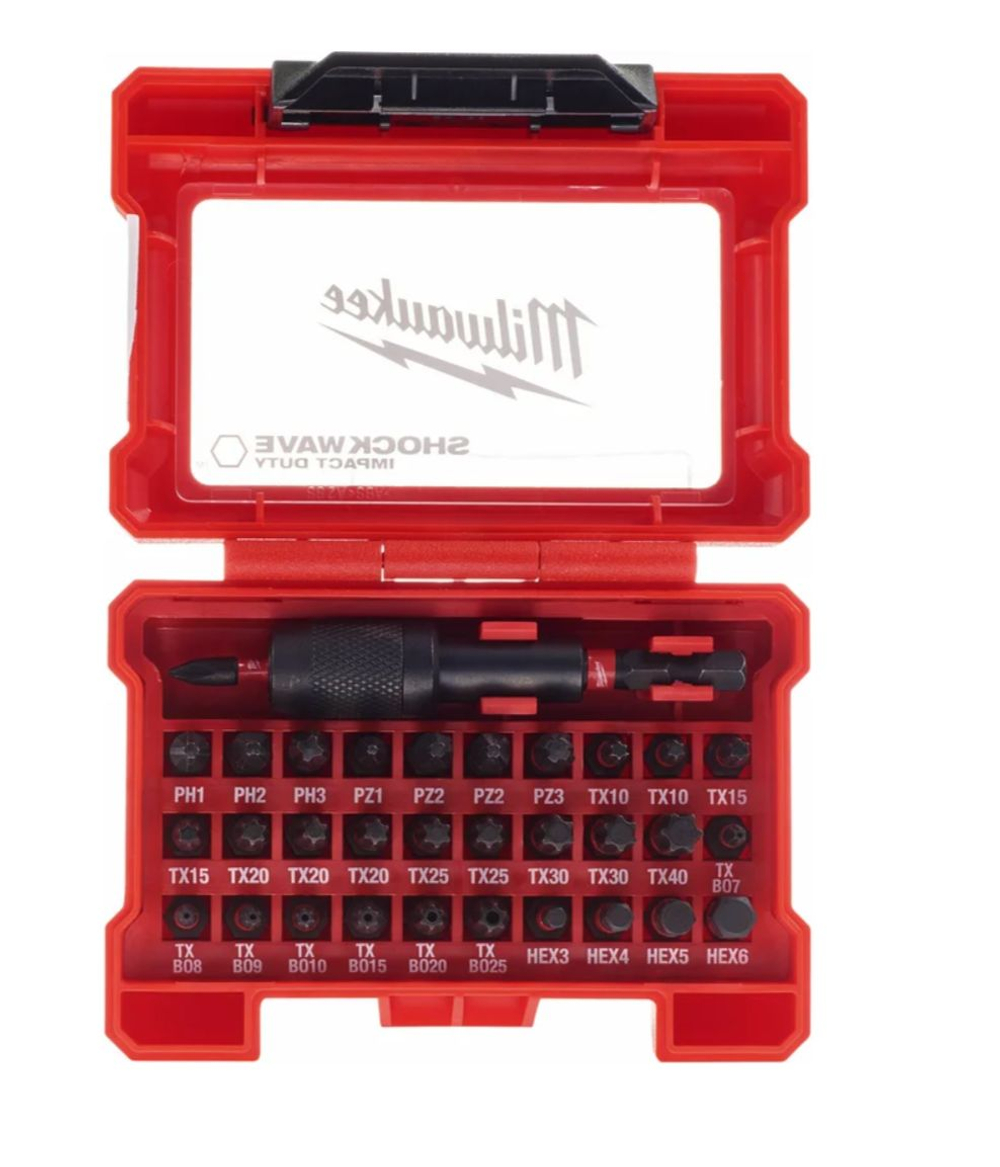 Биты Milwaukee SHOCKWAVE GEN III набор 48 предметов в пласт. кейсе 4932492005