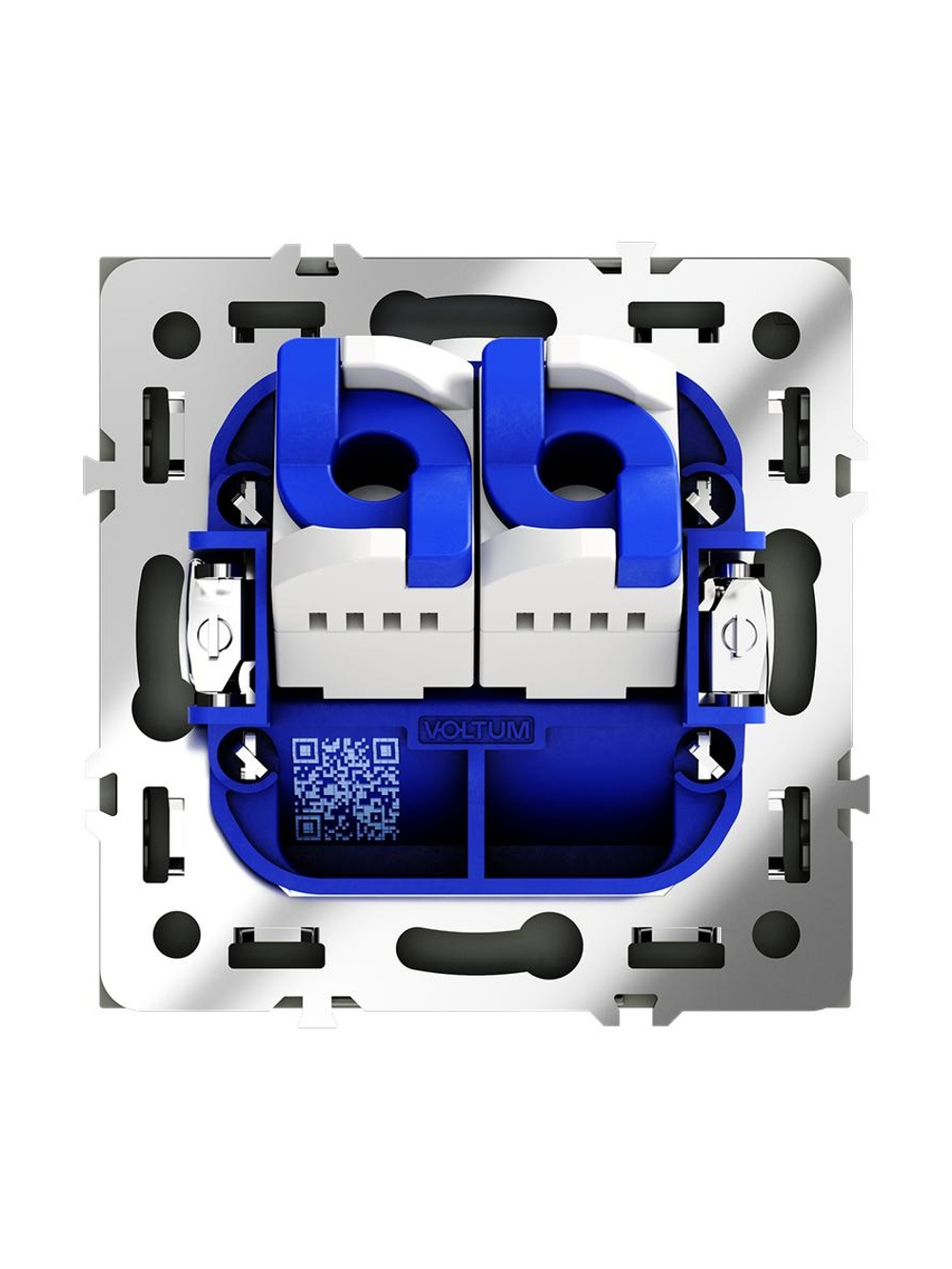 Розетка компьютерная 2-м СП S70 RJ45 + RJ45 кат.6 механизм титан Voltum VLS060206