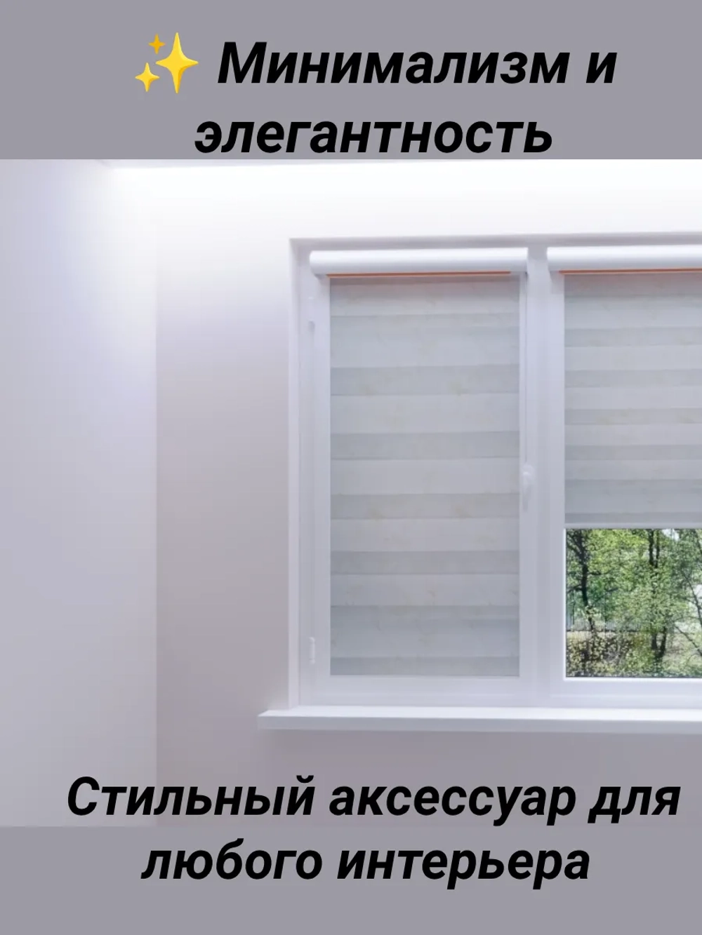 Рулонные шторы День-Ночь 59×110 см