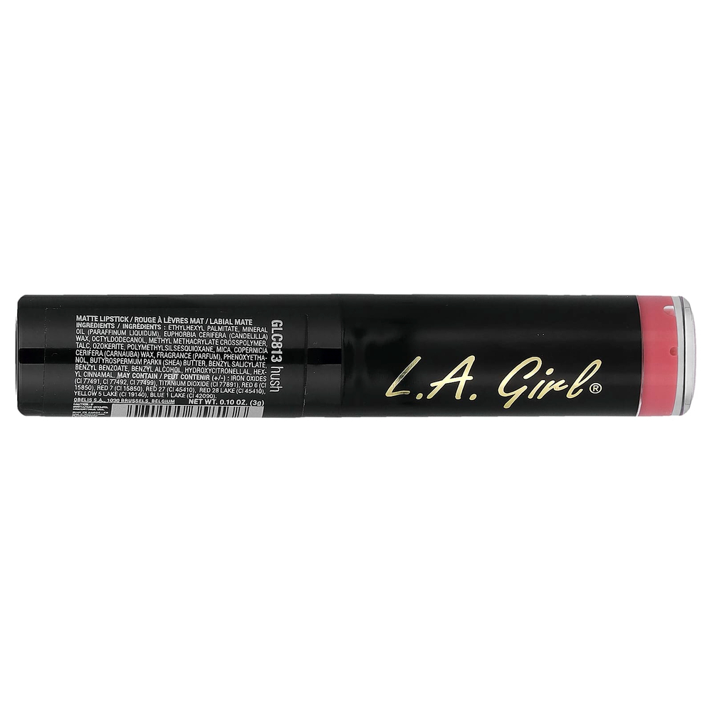 L.A. Girl, матовая губная помада, GLC813 Hush, 3 г (0,1 унции)