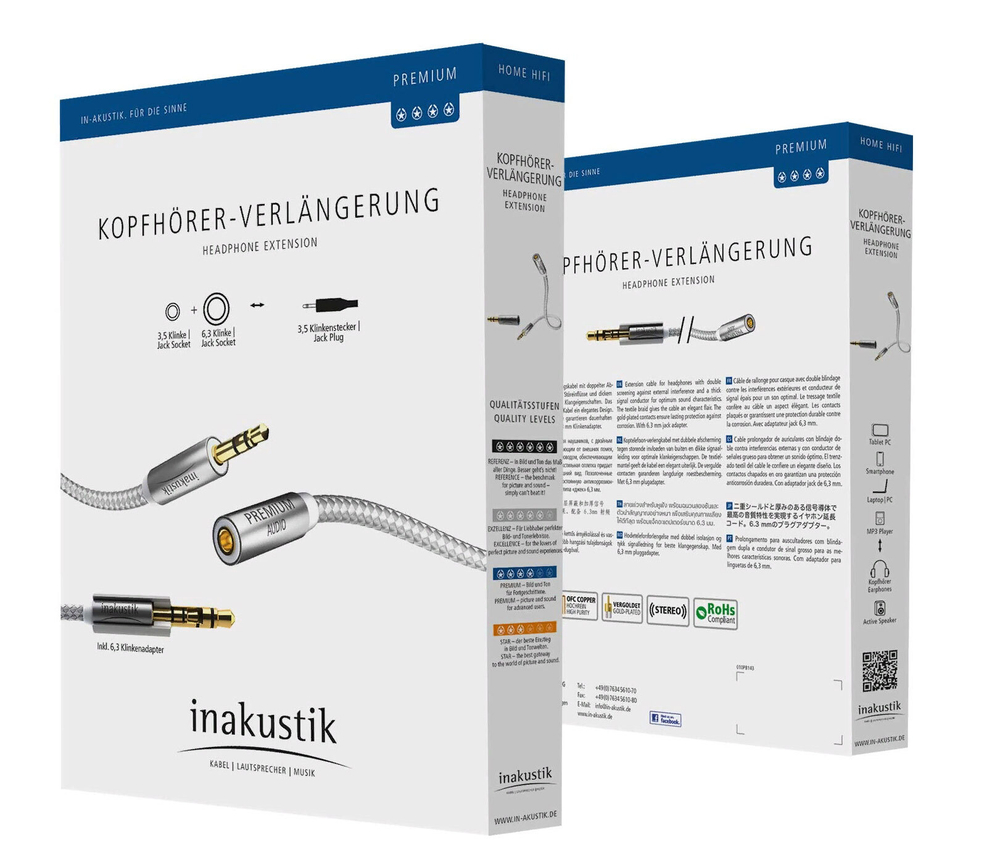 Inаkustik Рrеmium Еxtеnsion Аudiо Cable, 2m, 3.5mm 00410202