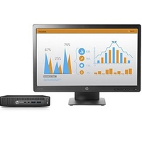 Настольный компьютер HP ProDesk 400 G2 DM Mini, Intel G3900T/4Gb/500Gb/HD 530/GLAN/Win10 Pro/Монитор 23" P232 (Z2J44ES)