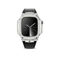 Корпус для Apple Watch ROL45 - Серебристый/Натуральная кожа