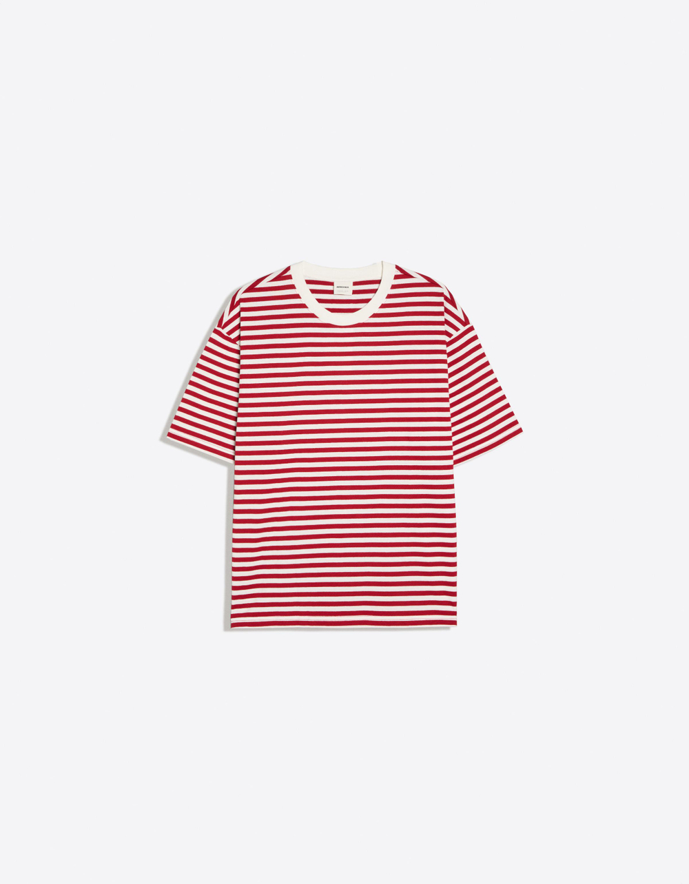 Мужская футболка relaxed fit в полоску - BERSHKA