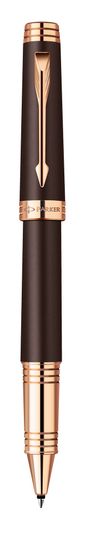 Ручка-роллер Parker Premier 2013, T560, цвет: коричневый и розовый золотистый (Soft Brown PGT), стержень: чернила черного цвета (Black), 1876396