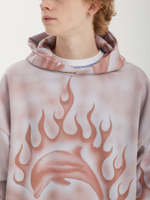 Мужская Толстовка Flaming Dolphin Airbrush