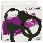 Тянущиеся силиконовые наручники Stretchy Cuffs Black (черный) (Цвет: черный)
