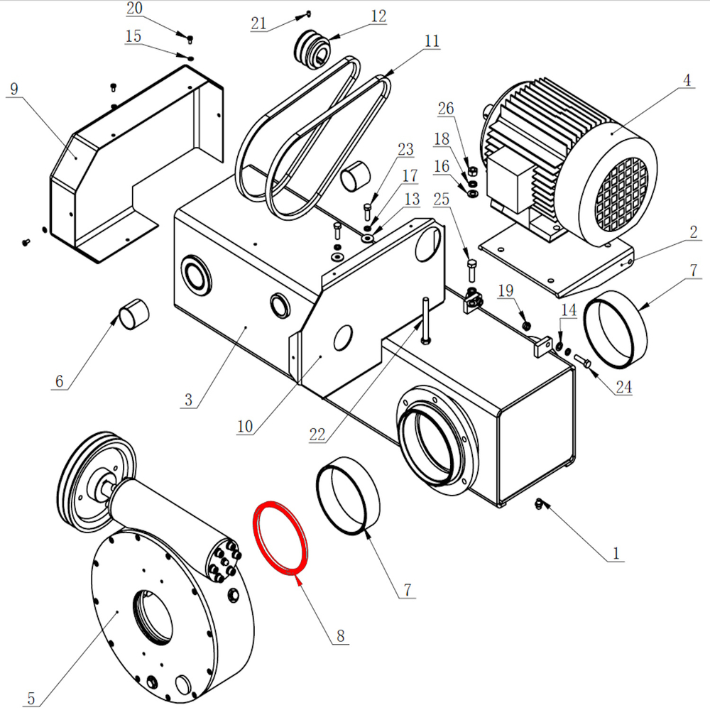 Кольцо уплотнительное 130×145×9 V-57, V-57A