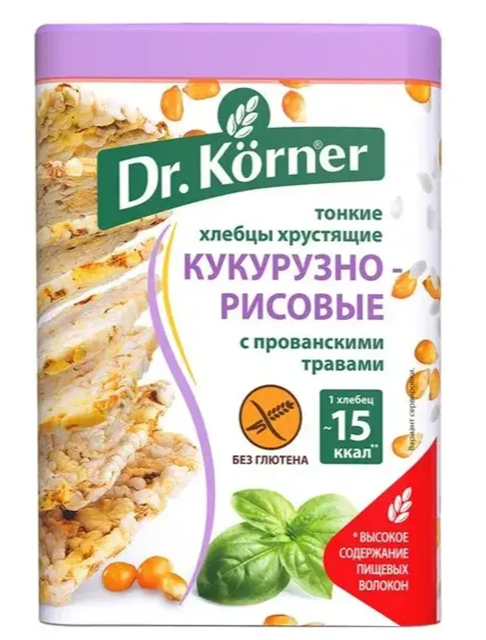 Хлебцы Кукурузно-рисовые Dr Korner прован травы 100г