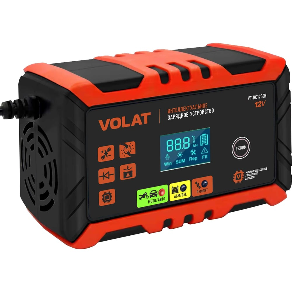 Зарядное устройство VOLAT VT-BC1206H 12V 6A AGM GEL WET