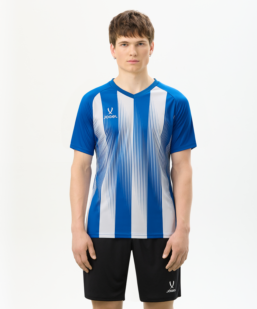 Футболка игровая Jogel Camp Striped Jersey, синий Z2/белый 00