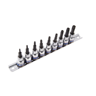 KING TONY (3119PR8) Набор торцевых насадок 3/8", TORX с отверстием, Т10-Т50, 9 предметов