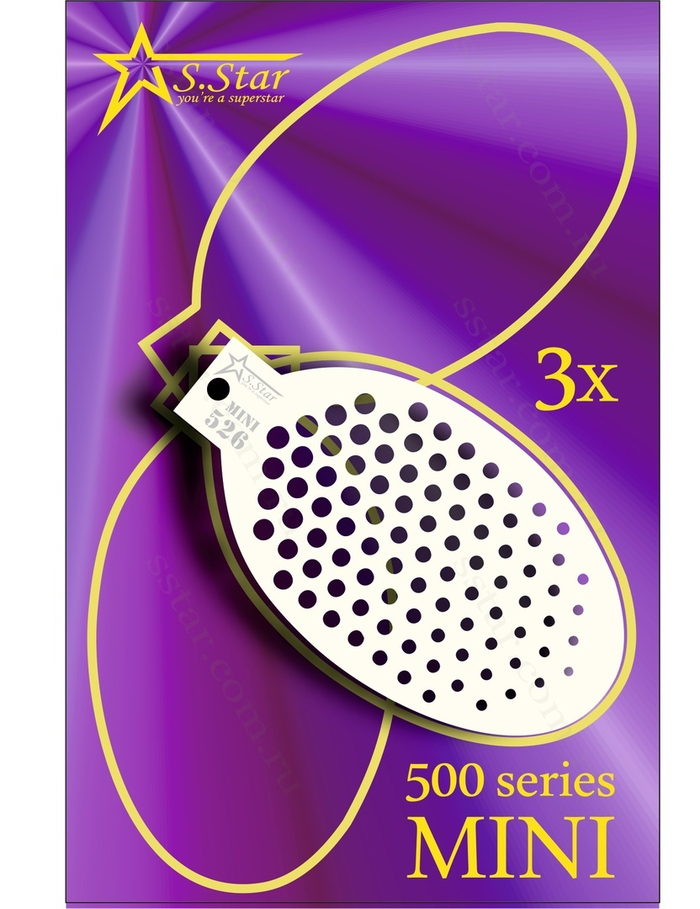 Трафарет для аквагрима S.STAR мини 526 точки (1 трафарет)