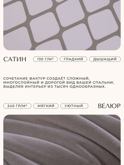 Комплект постельного белья Сатин Velouria Luxe/Велюрия Люкс с Одеялом VL011