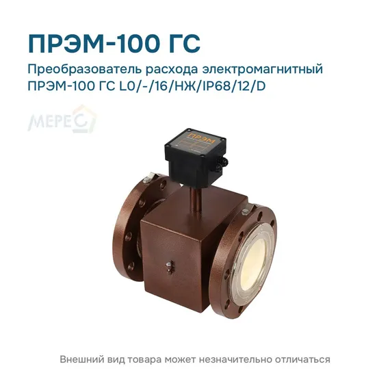 Преобразователь расхода электромагнитный ПРЭМ-100 ГС L0/-/16/НЖ/IP68/12/D