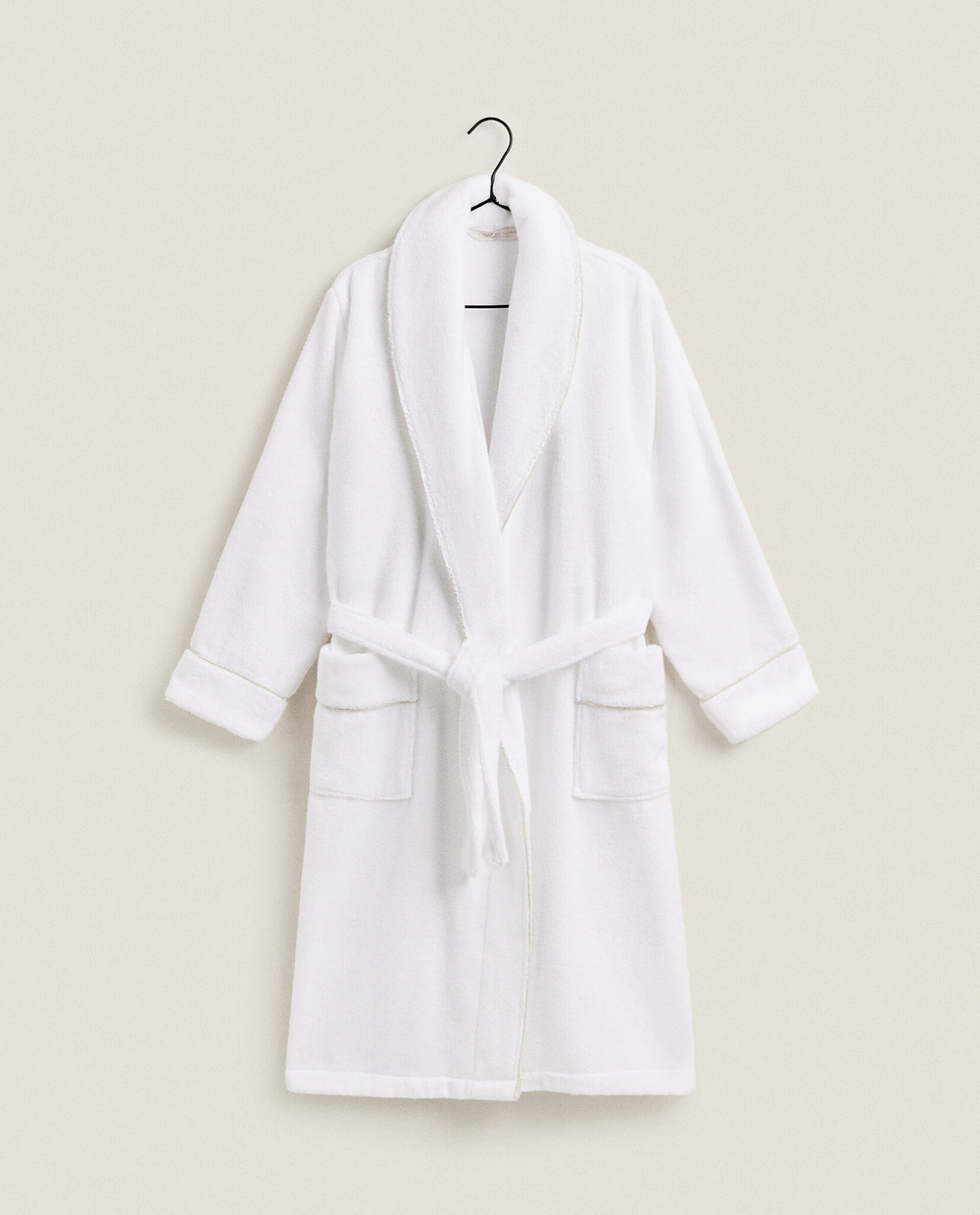 ZARA HOME ХЛОПКОВЫЙ ХАЛАТ, БЕЛЫЙ