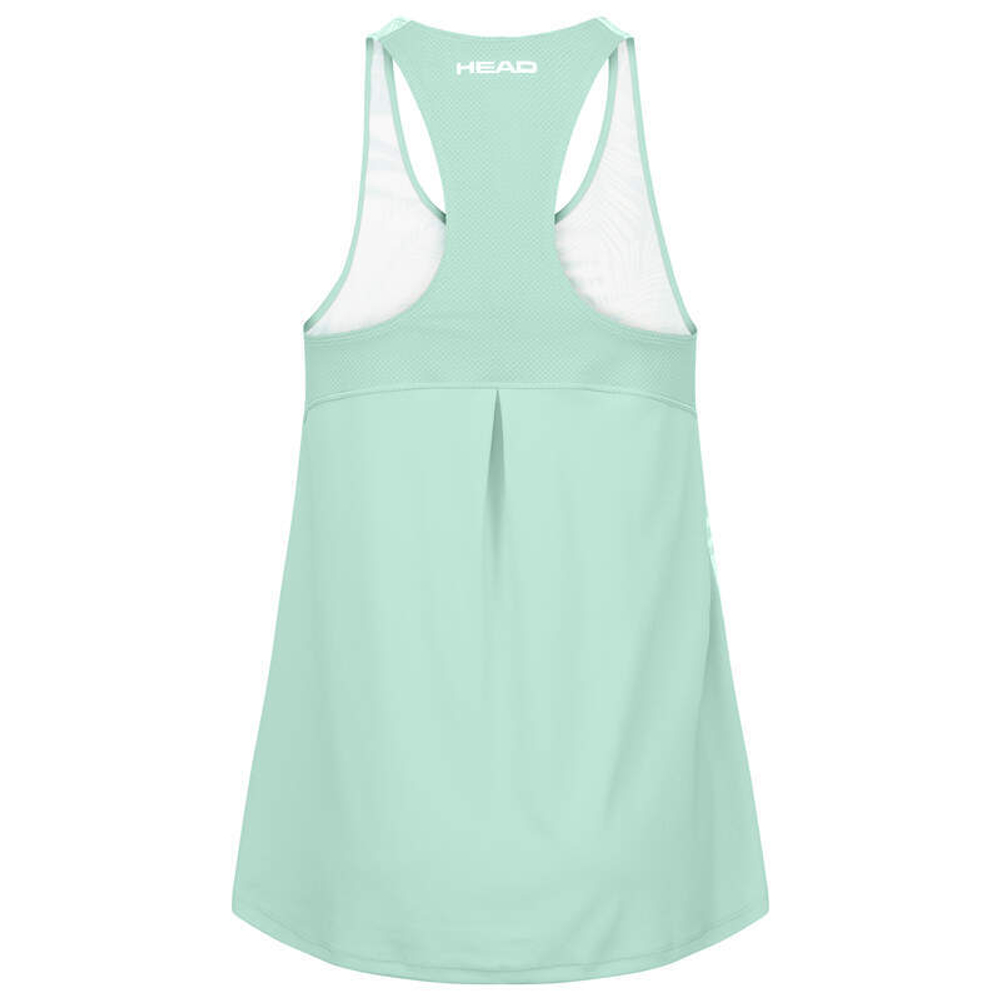 Футболка для девочки теннисная Head Agility Tank Top - поясtel green/print vision