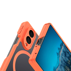 Чехол усиленный с оранжевыми рамками и с MagSafe для Samsung Galaxy Z Fold 8, серия Expn Series Magnetic от Dux Ducis