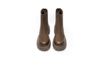 BELLE Top Grain Cow Leather Ankle Boots 6CM Women"s Black Brown