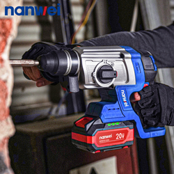 Перфоратор аккумуляторный Nanwei NW-H8261-4, 20V, SDS-Plus, 2 АКБ 4 Ач