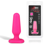 Розовый анальный плаг из силикона Seamless Silicone Butt Plug - 7,5 см. (Цвет: розовый)