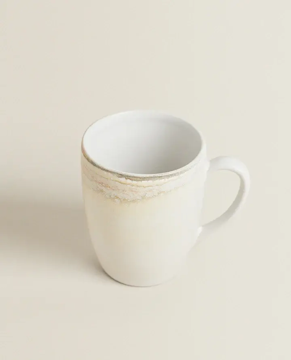 ZARA HOME КЕРАМИЧЕСКАЯ КРУЖКА, ЭКРЮ