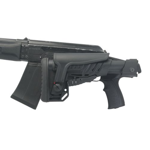 Складной приклад на Сайгу 12, DLG Tactical. Черный