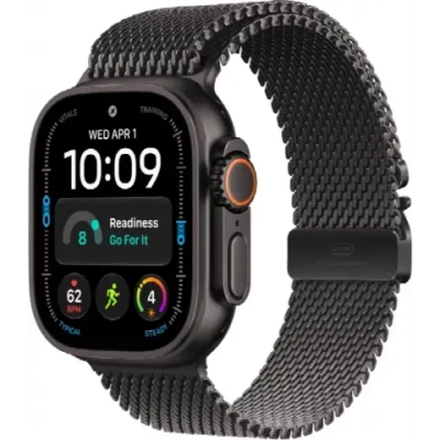 Смарт-часы Apple Watch Ultra 4 49 mm, Black Titanium case | ремешок Milanese Loop | Black, L