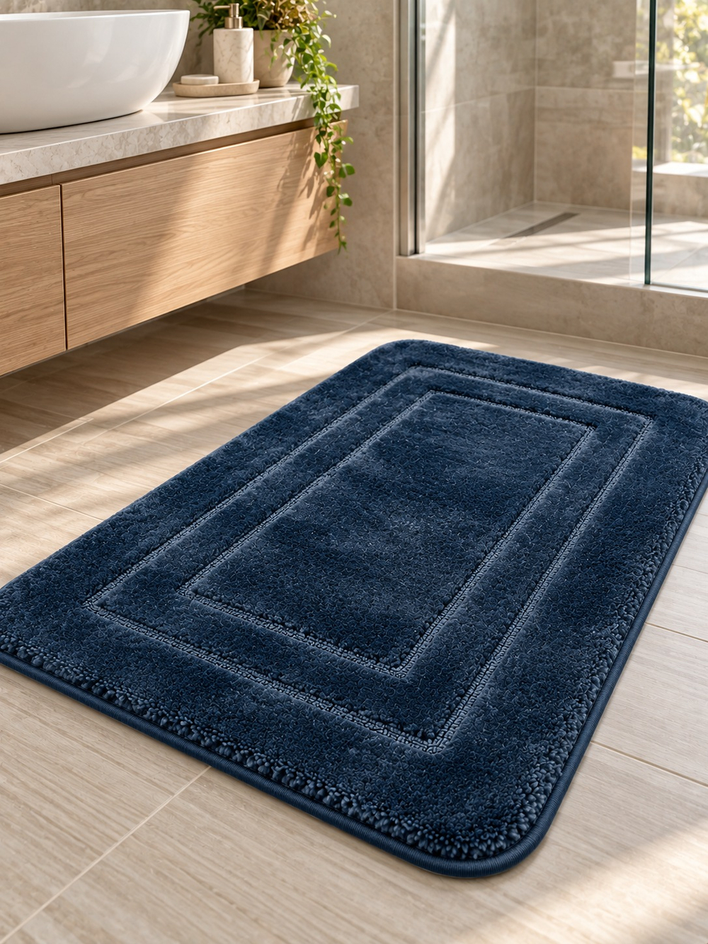 Коврик для ванной комнаты Zalel Exclusion 60x100 light синий
