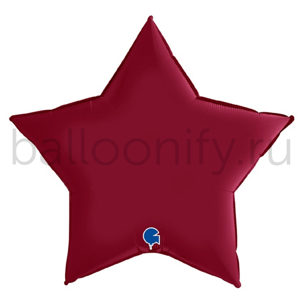 Фольгированная фигура, звезда, 36"/91СМ Сатин Cherry