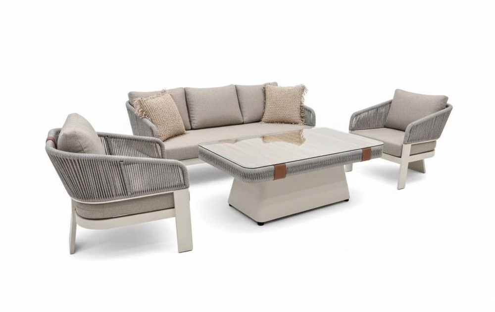 Комплект Ayca Seating Set. Алюминий, роуп, ироко. Поставка 45 дней.