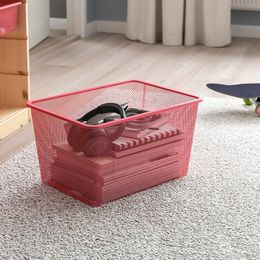Сетчатый ящик для хранения IKEA TROFAST (ТРУФАСТ), Светло-красный, 42x30x23 см