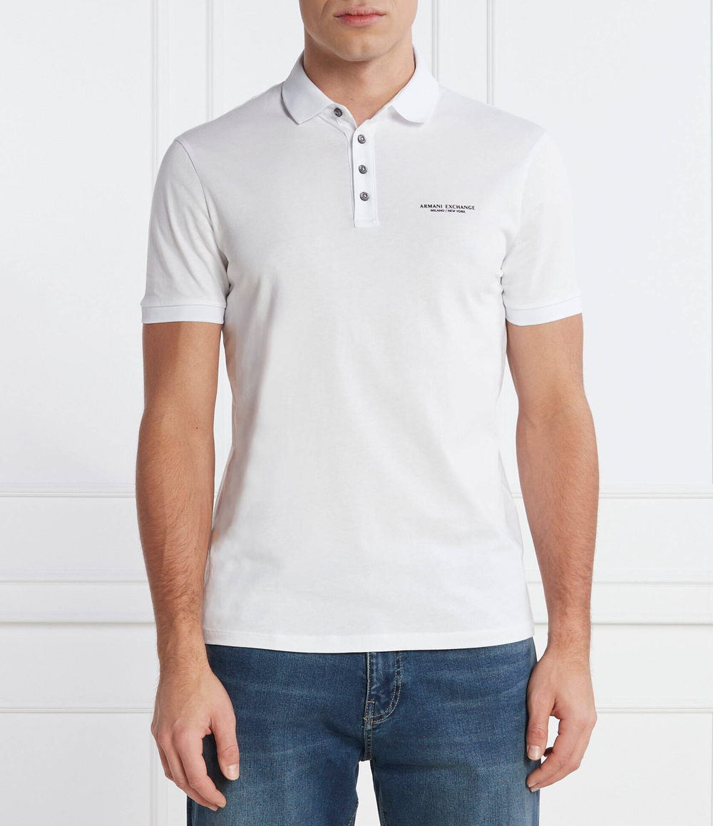 Поло Armani Exchange - белый(8NZF80 Z8H4Z)