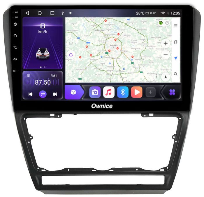 Магнитола для Skoda Octavia A5 2004-2013 - Kuberg OL-1920 QLed, Android 12, Быстрая, CarPlay, 4G SIM-слот