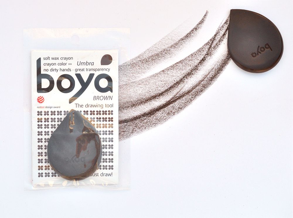 Пастель восковая Boya, мелок, 20 г, 1 шт, коричневый