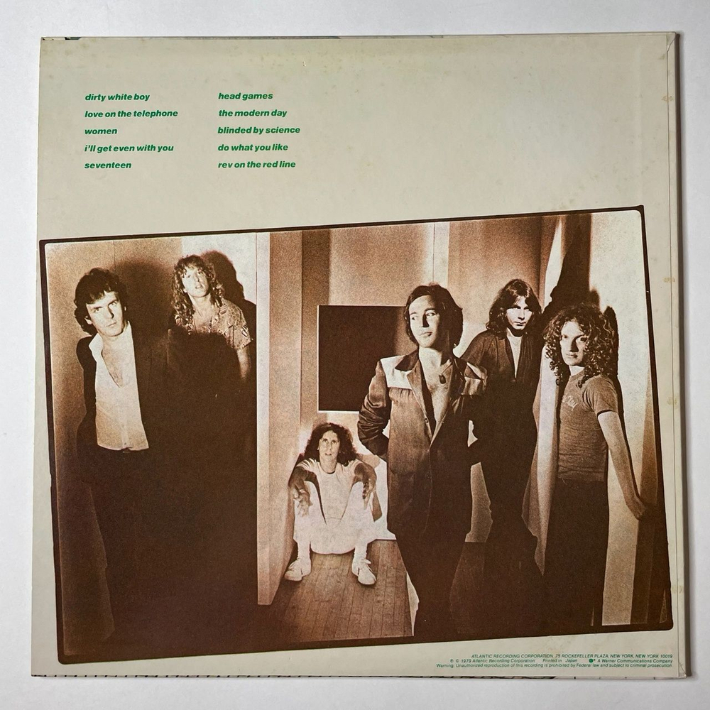 Винтажная виниловая пластинка LP Foreigner Head Games (Japan 1979) (No Obi) The Modern Day