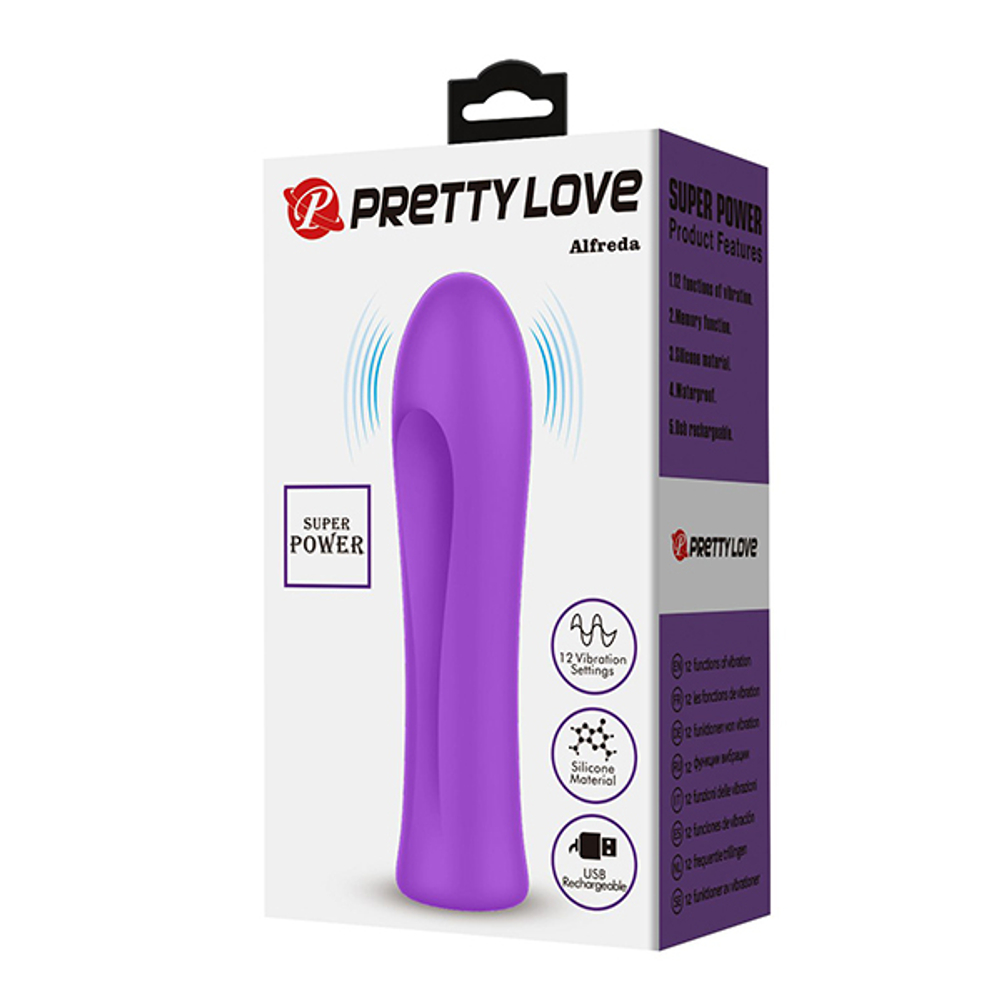Фиолетовый мини-вибратор 10,2см Pretty Love Alfreda BW-500018-2