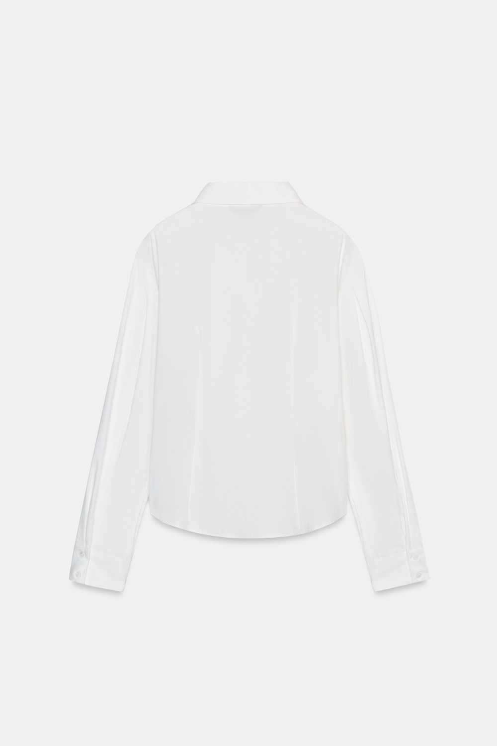 РУБАШКА СО СКЛАДКАМИ НА РУКАВАХ — ZARA