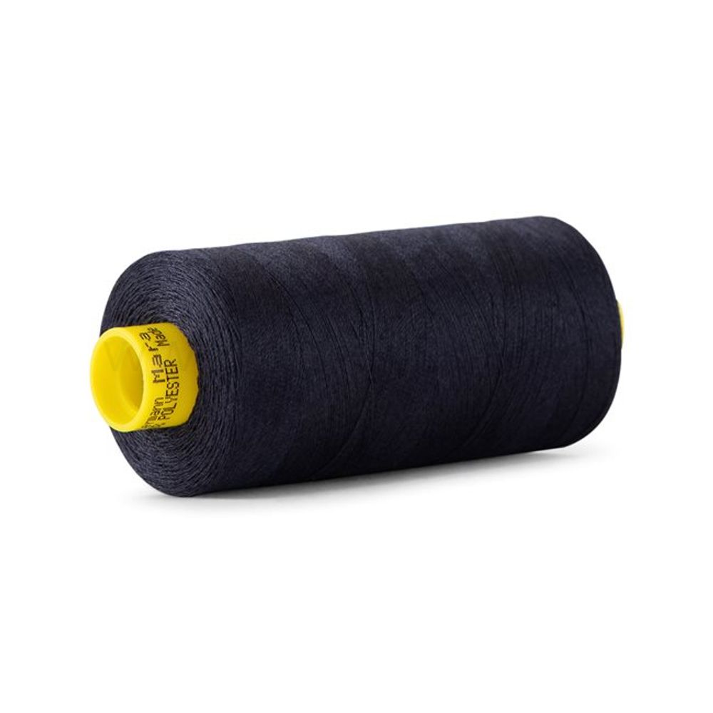 Нитка Gutermann Mara 120 (1000 метров), 1 кат., универсальная | 387 чернильно-черный