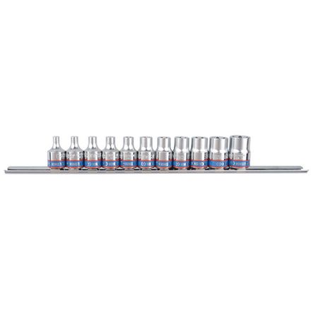 Цена на KING TONY (3121PR) Набор торцевых головок 3/8", TORX Е-стандарт, E4-E18, 11 предметов