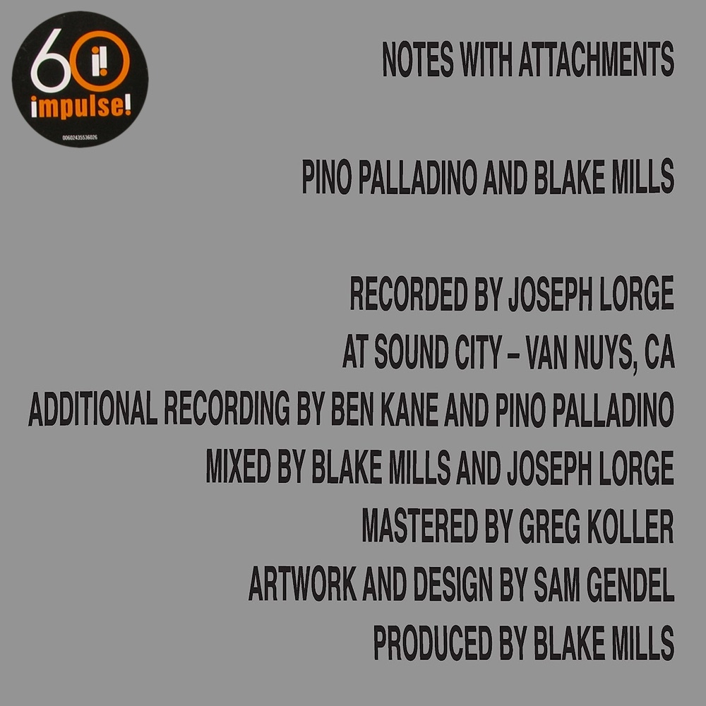 Pino Palladino And Blake Mills Notes With Attachments