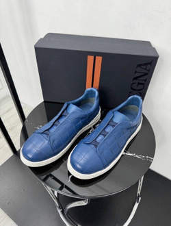 Кеды Ermenegildo Zegna из кожи крокодила