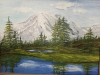 Картина "Пейзаж" с натуры. Масло. Холст на подрамнике. Размер 37x45 см.Кисти Войтович Н.