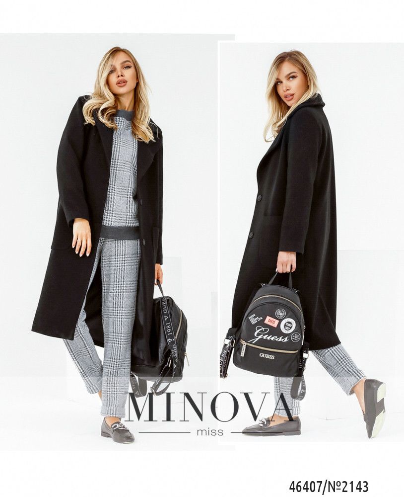 Пальто 2143-черный Minova Пальто 2143-черный Minova