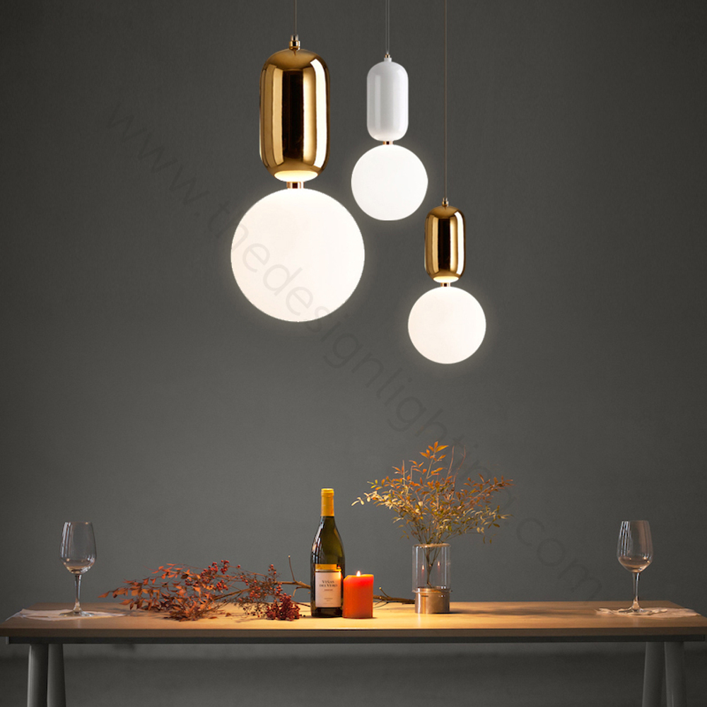 Pendant design lamp Aballs  by Parachilna (Gold,  D15)