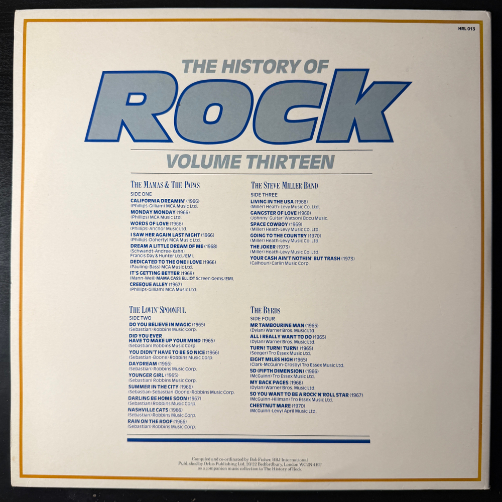 Сборник - The History Of Rock 13 (Чехословакия 1983г.) 2LP