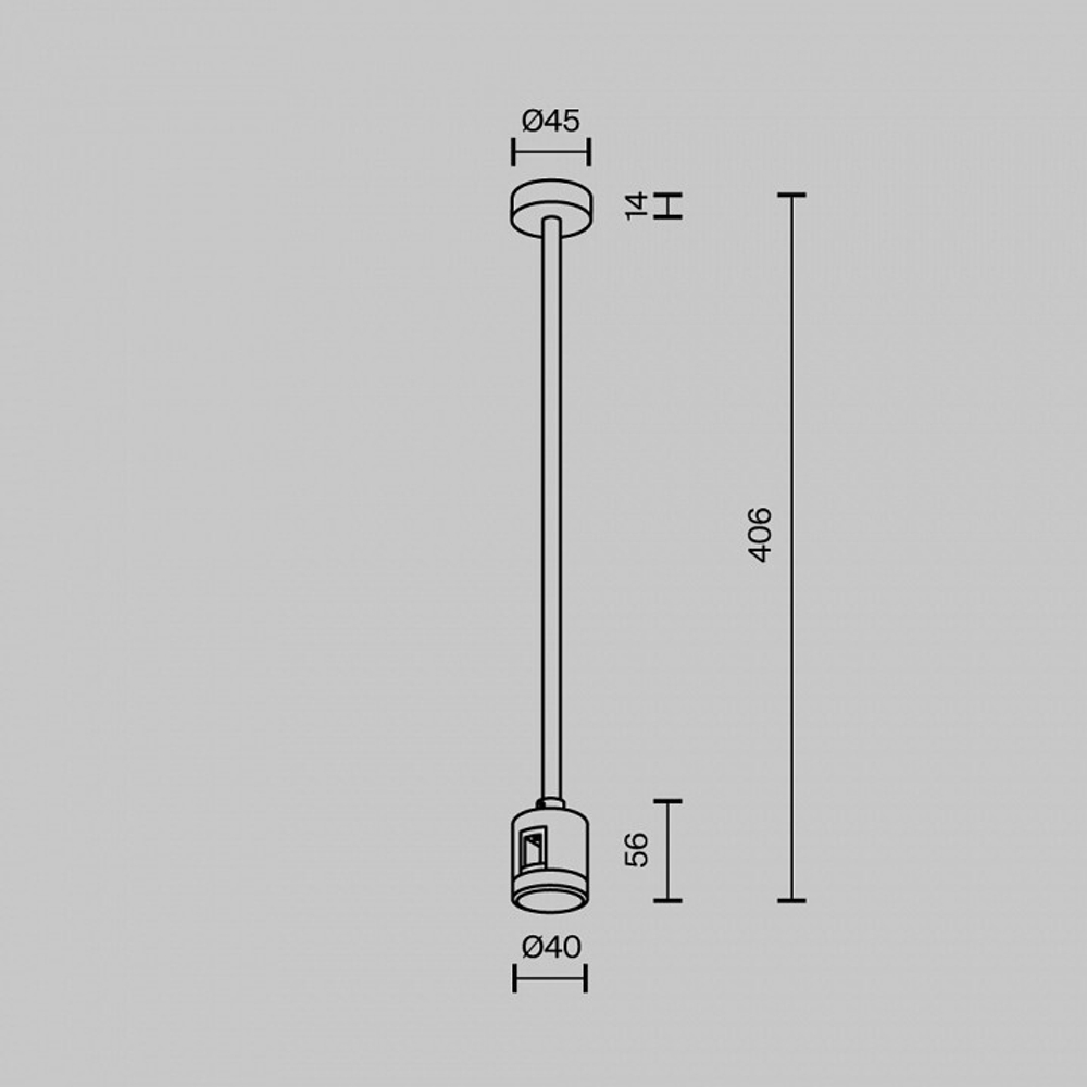 Основание на штанге Maytoni Accessories for tracks Flarity TRA158C-IPCL1-PT